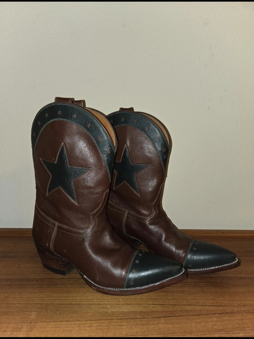 Rocketbuster Boots Brown Leather Riding Boots with Red Label